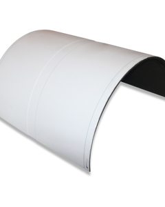 Exhaust air pipe half CL-920-2 1000mm gray f/fan